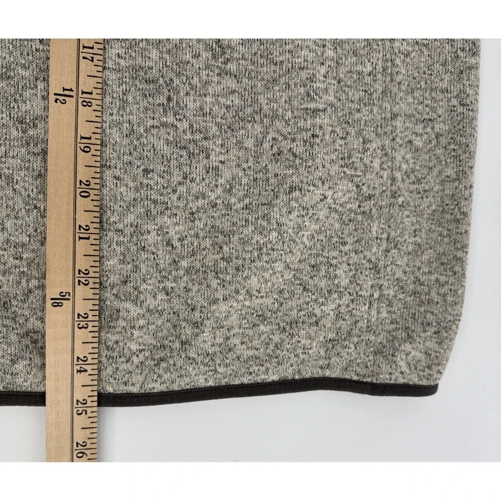 L.L.Bean 1/4 Snap Pullover Men's M Gray Sweater Fleece Kangaroo Pocket